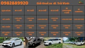 Giá thuê xe đi Trà Vinh