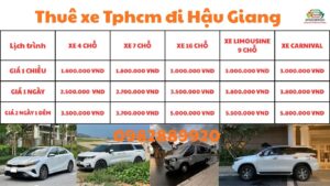 Thuê xe Tphcm đi Hậu Giang