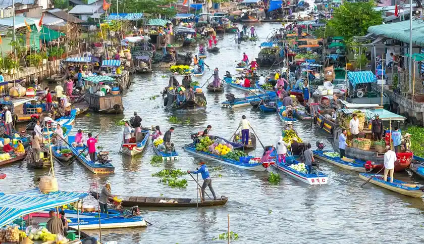 Chợ nổi Long Xuyên An Giang