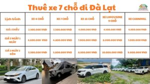 Thuê xe 7 chỗ đi Đà Lạt