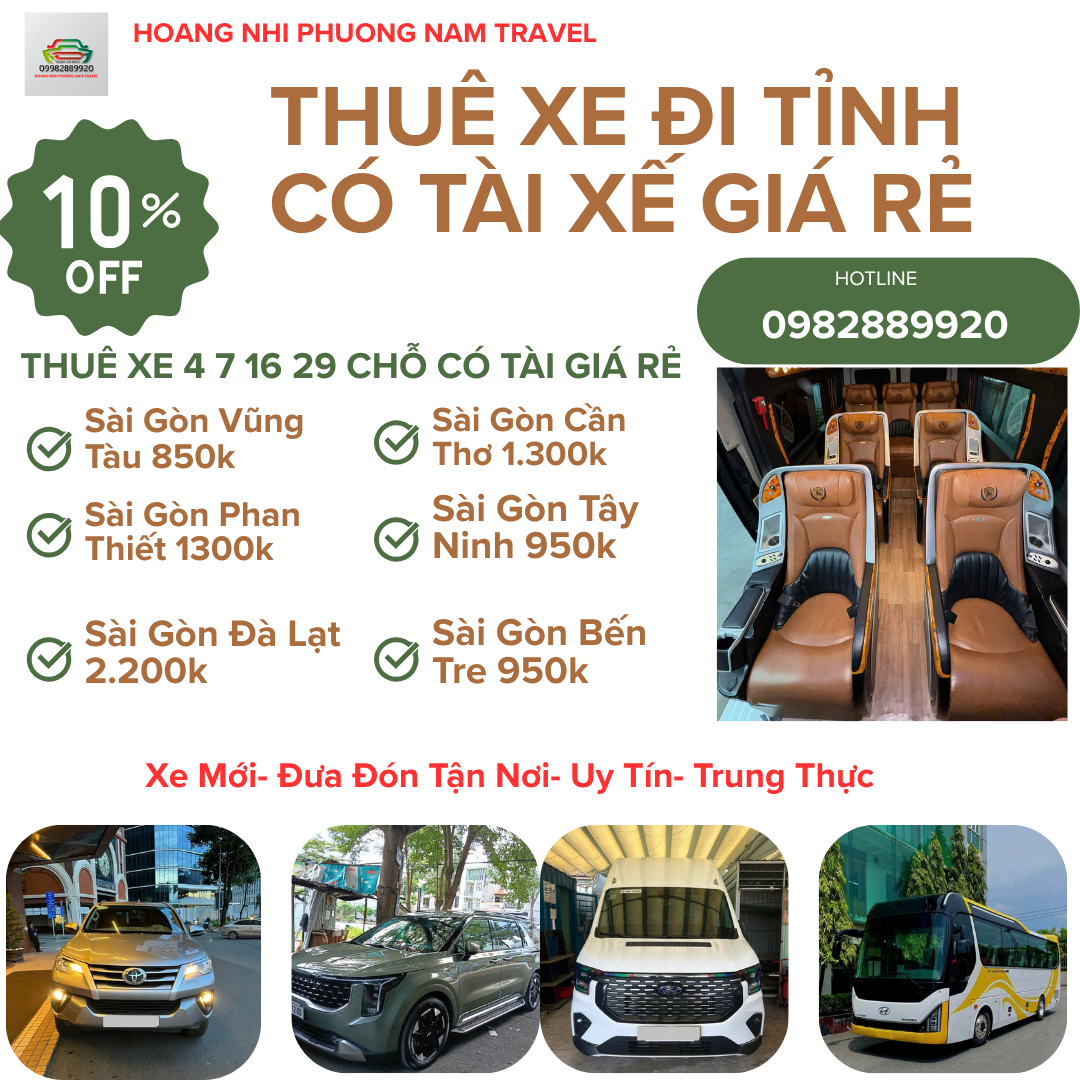 thuê xe đi tỉnh có tài xế giá rẻ