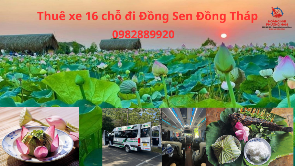 Thuê xe 16 chỗ đi Đồng Sen Đồng Tháp